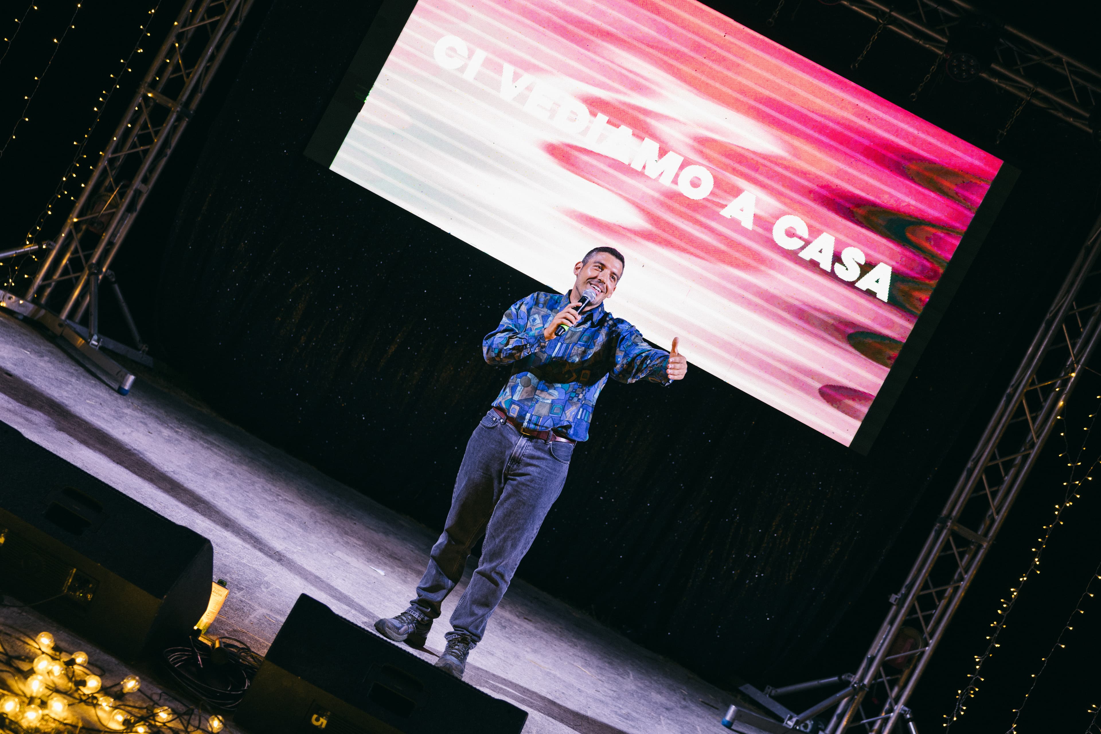 Carmine Del Grosso durante la sua stand-up