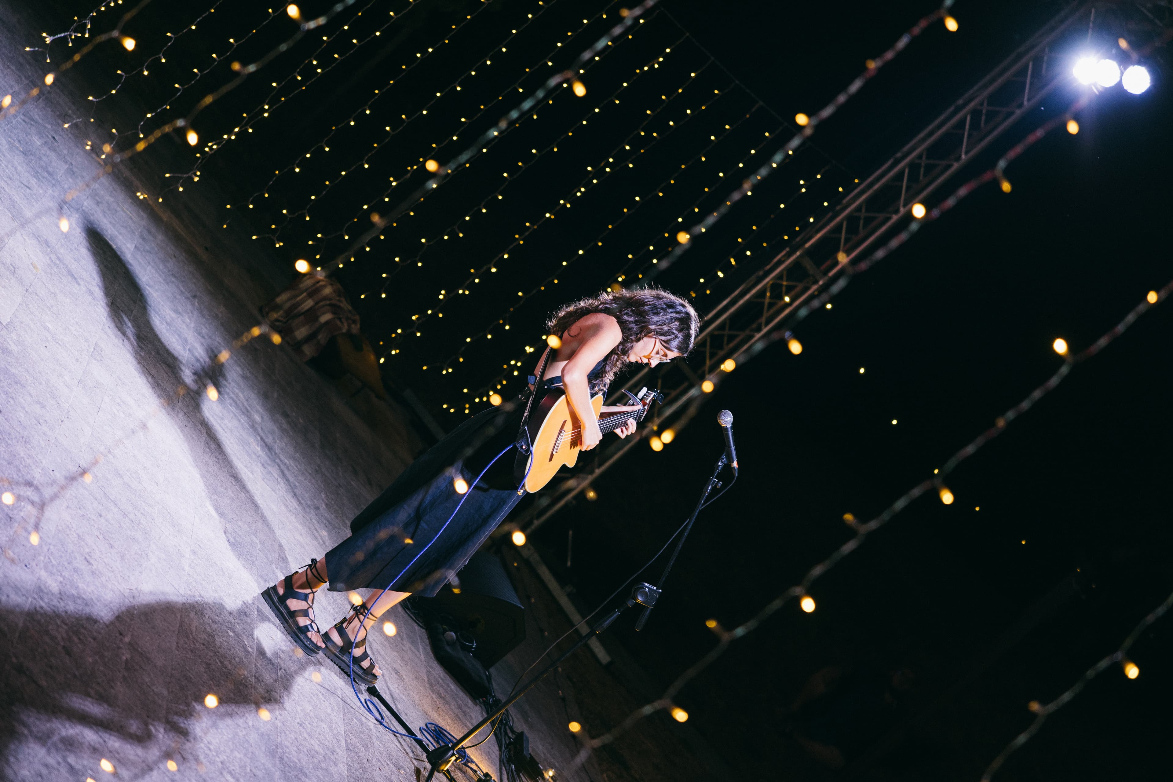 Anna Castiglia durante la sua esibizione