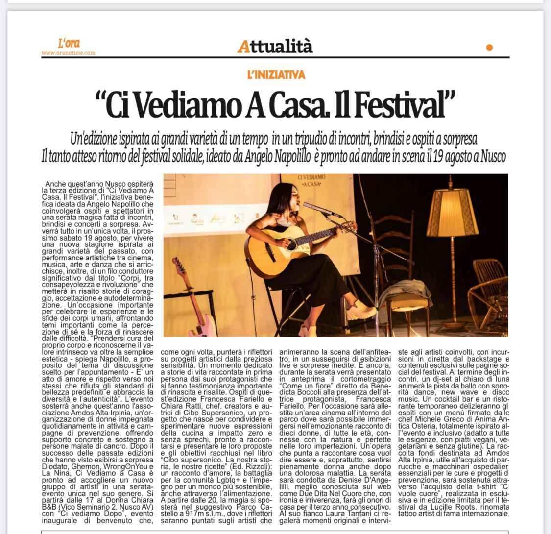 L'Ora — Ci Vediamo A Casa. Il Festival